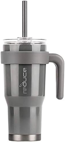 Reduce Tumbler – 24oz COLD 1 Mug With Lid, Straw and Handle – 24 Hours Cold – Easy-Hold Han... | Amazon (US)