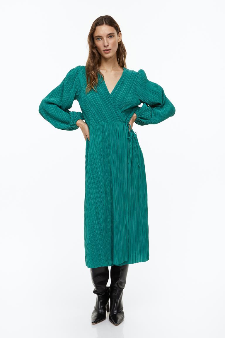 Pleated Wrap-front Dress | H&M (US)