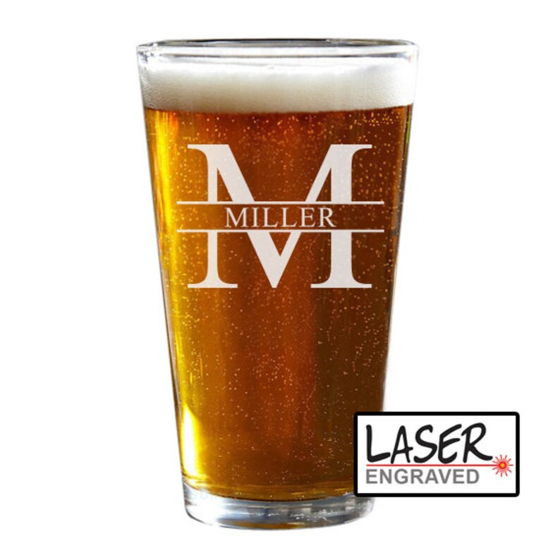 Personalized Beer Glass, Engraved Pint Glass, Custom Beer Glasses, Groomsmen Gift, Husband Gift, ... | Etsy (US)