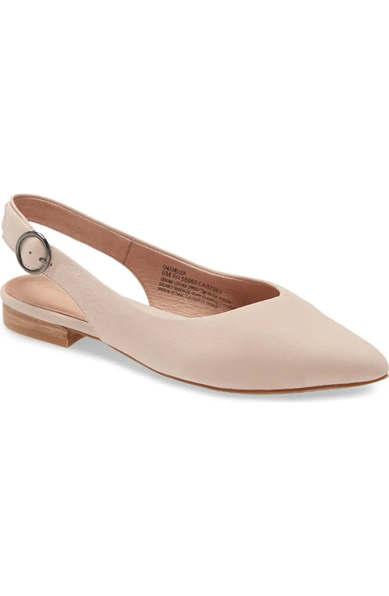 Lexie Pointed Toe Slingback Flat | Nordstrom