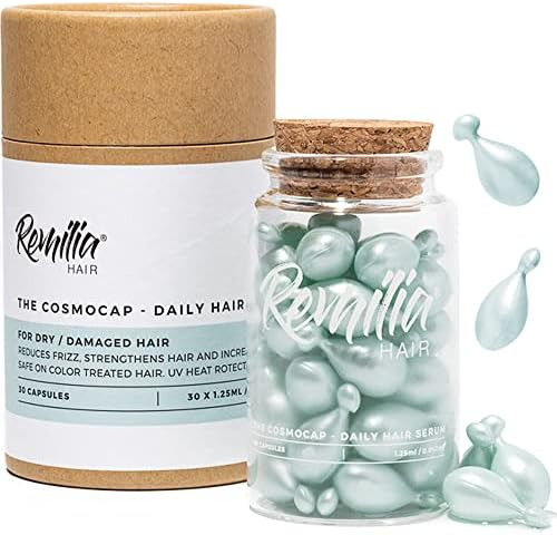 Keratin Hair Serum Capsules Treatment with Amino Acids, Silk Protein & Vitamin B5 - The Cosmocap ... | Amazon (US)