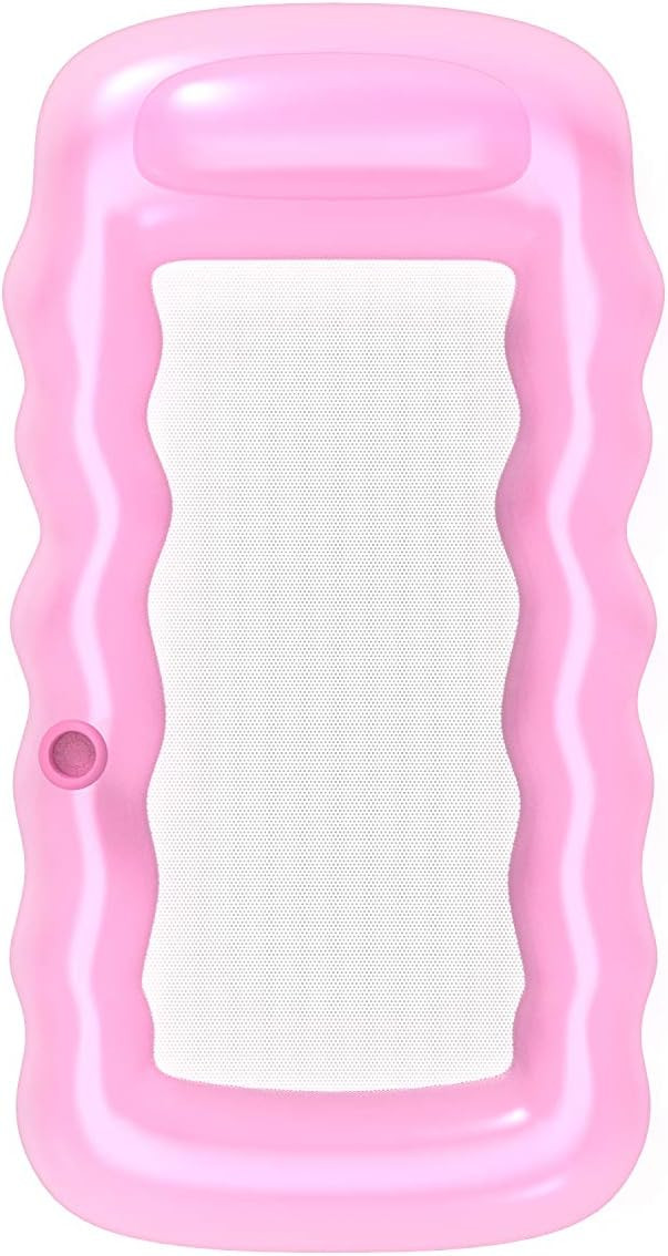 FUNBOY Giant Inflatable Luxury Pink Mesh Lounger Pool Float, Perfect for a Summer Pool Party | Amazon (US)