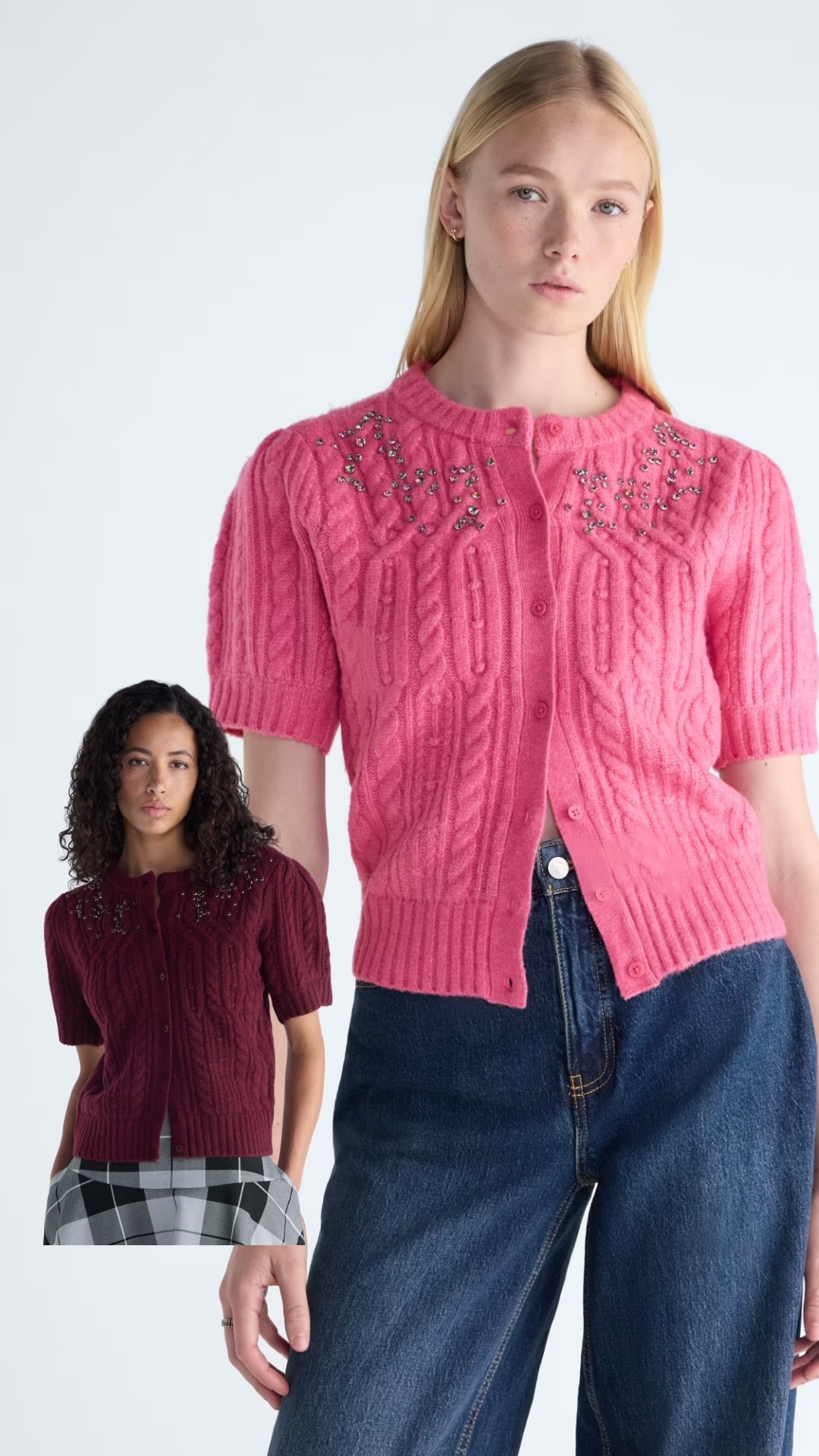 Cutest rhinestone cardigan for holiday