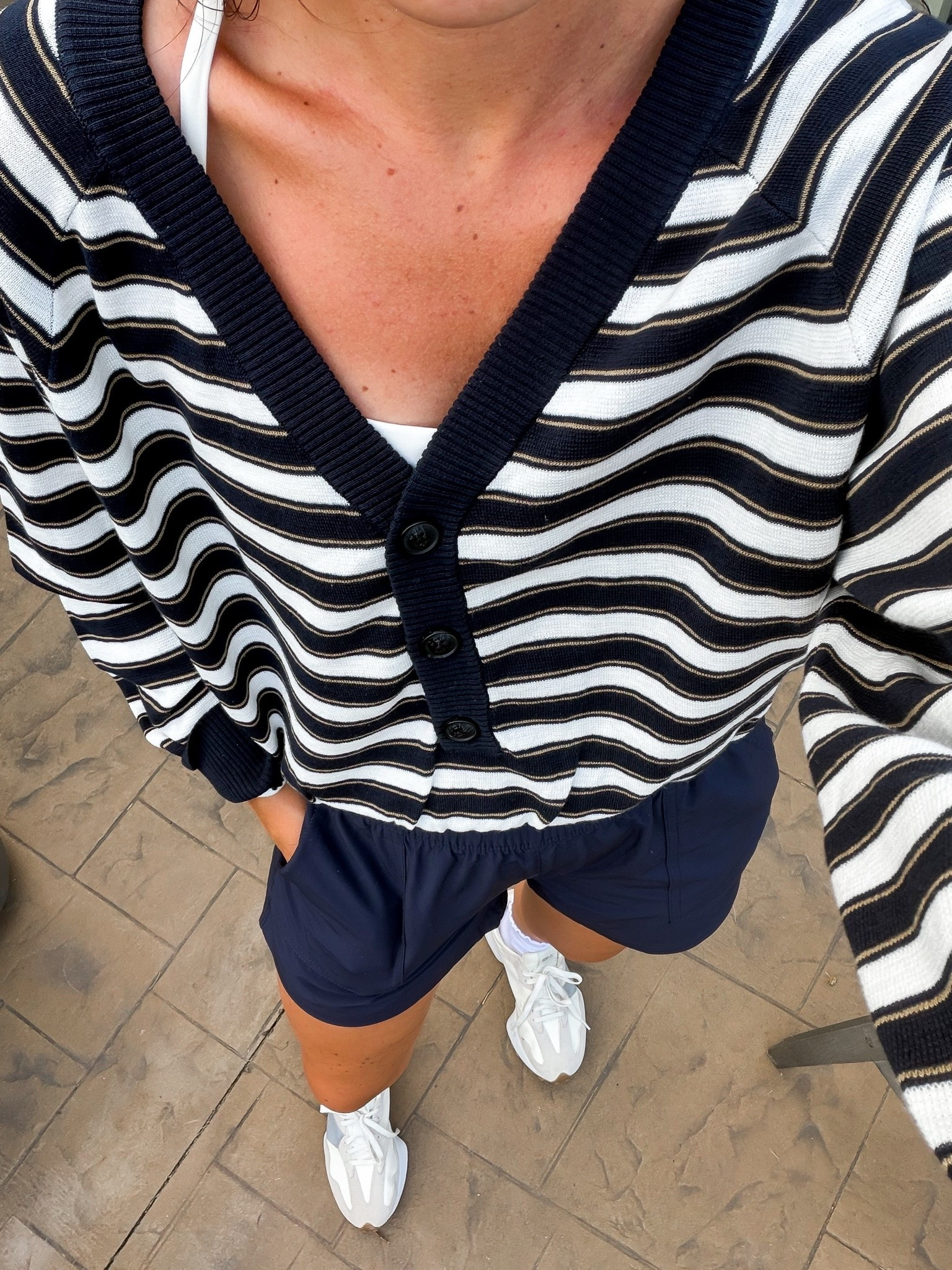 Today’s casual outfit 

Top - medium 
Shorts - size down, I’m in the xs