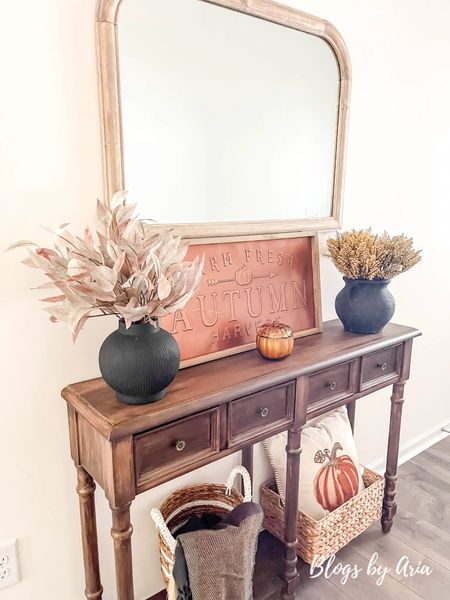 Fall entryway decor, fall home decor, matte black vase, wall mirror , fall styling 

#LTKSeasonal #LTKhome #LTKHalloween