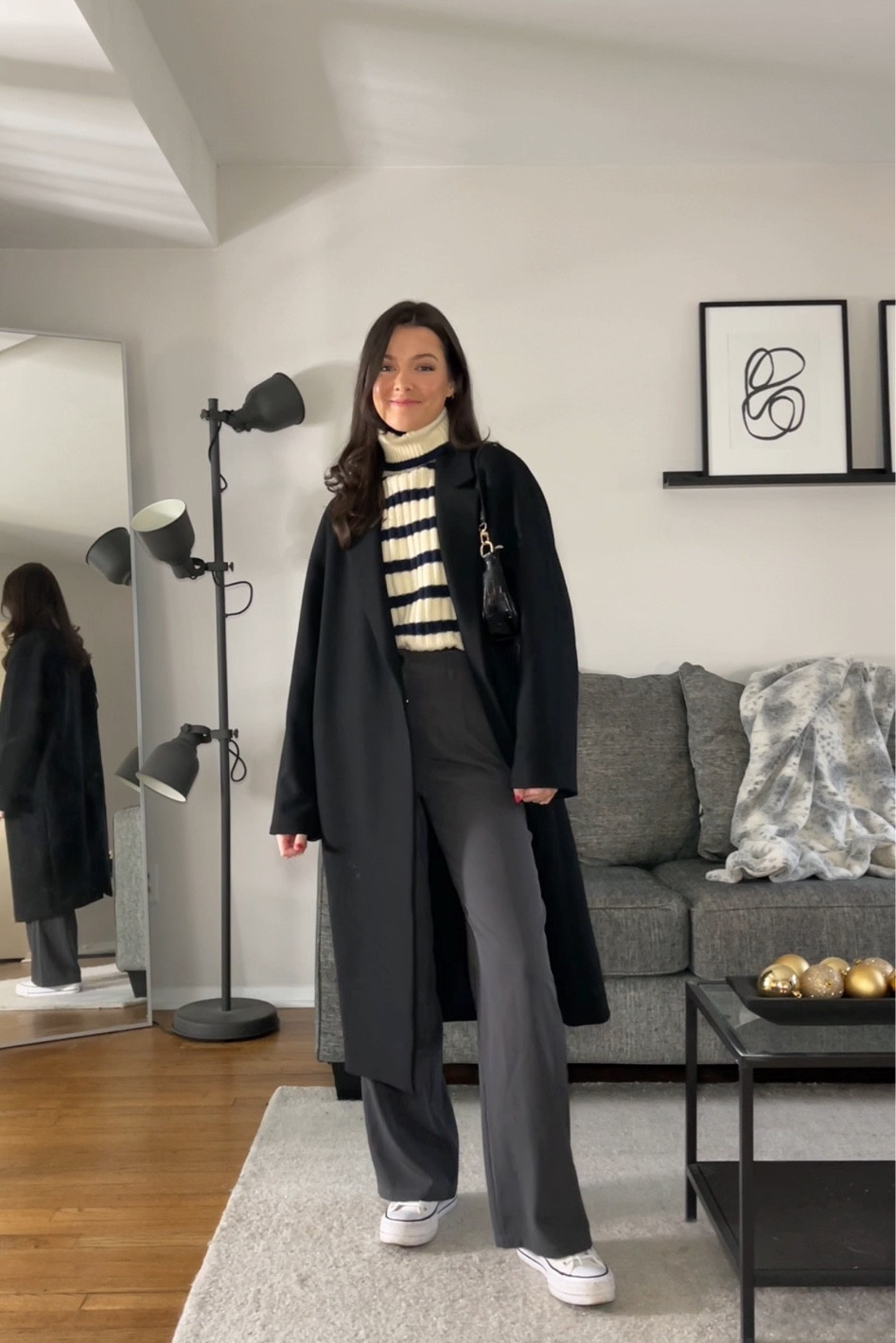 Wearing TTS size 2 in the pants, 7.5 in the shoes (usually 7.5/8) S in the coat, S in the sweater! 

#LTKshoecrush #LTKSeasonal #LTKHoliday