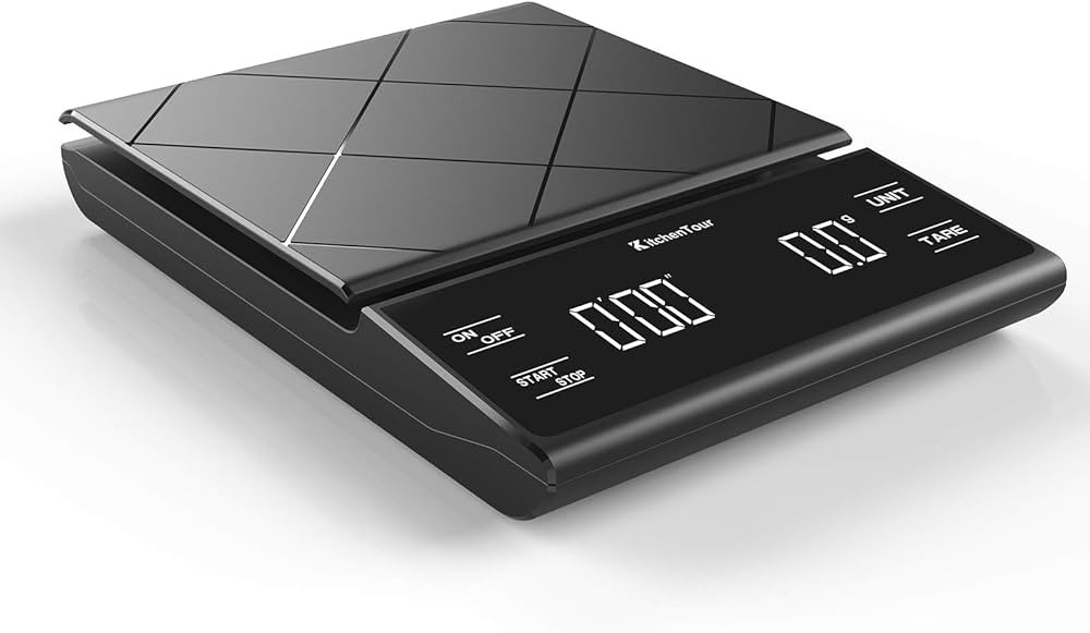 KitchenTour Coffee Scale with Timer - Digital Multifunction Weighing Scale with 3kg/0.1g High Pre... | Amazon (US)