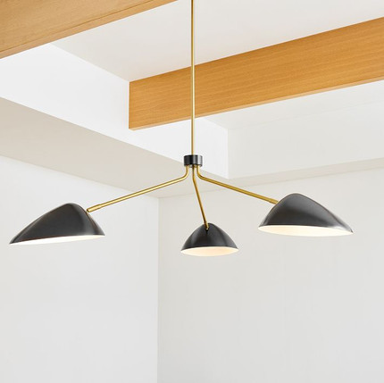 Curvilinear Mid-Century Chandelier