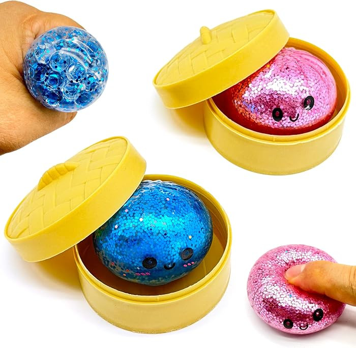 2PCS Mini Dumpling Squishy, 2026 Upgrade Dumpling Mystery Box, Colorful Dumplings Sensory Fidget ... | Amazon (US)