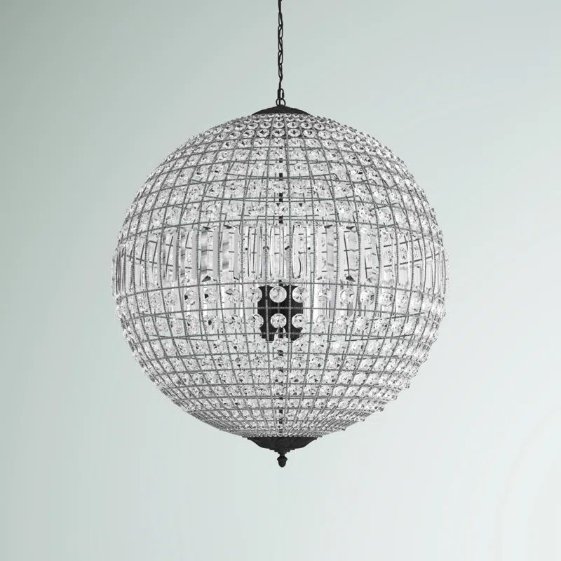 Nazareth 3 - Light Crystal Globe Chandelier with Crystal Accents | Wayfair North America