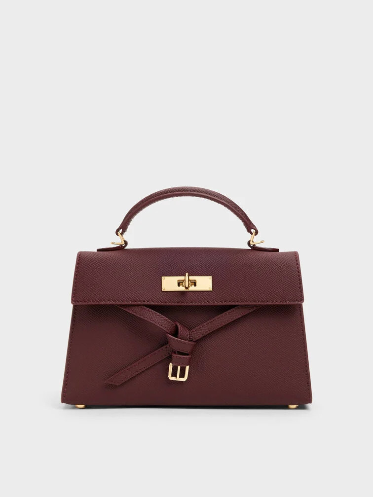 Tricha Knotted-Belt Top Handle Bag | Charles & Keith UK
