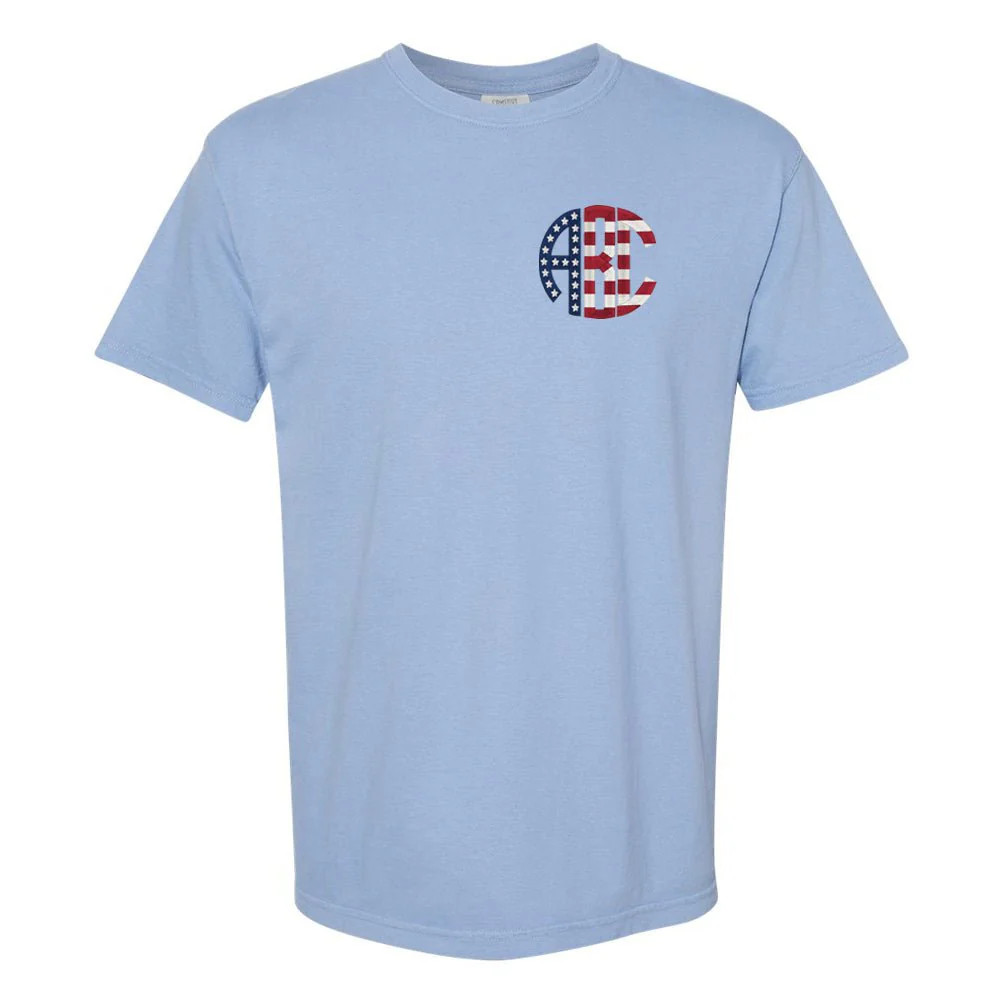 Monogrammed Stars & Stripes T-Shirt | United Monograms