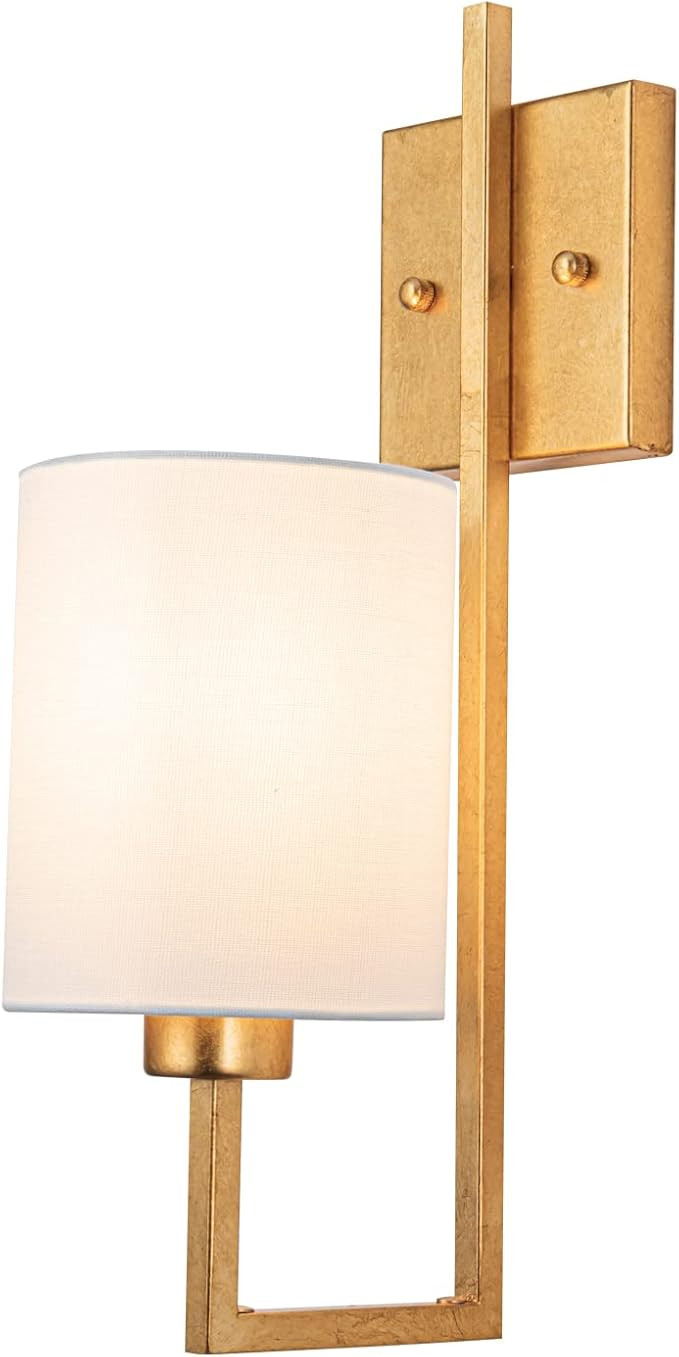 Gold Sconce - Light Fixture for Wall, Dining Room, Kitchen, Bedroom, Living Room - Transitional W... | Amazon (US)
