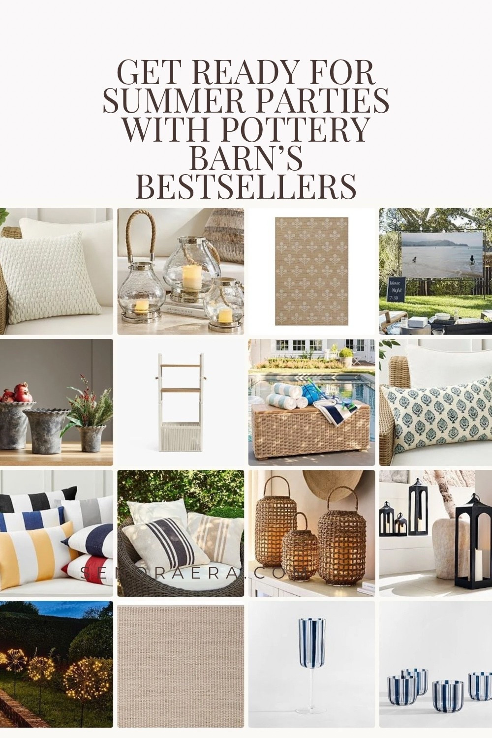 Memorial Day is close, which means the official start of summer. We found some Pottery barn goodies that will get your patio ready