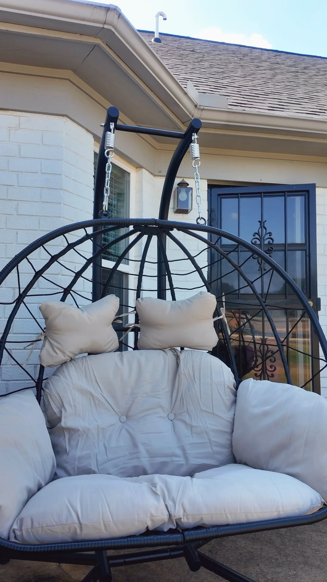 Your new favorite “chill spot” just entered the chat.
I finally unboxed and set up my RIWENGO Double Hanging Egg Chair, and let me tell you this is the self-care upgrade I didn’t know I needed.

✔️ 700 lb heavy-duty support
✔️ All-weather PE wicker + rust-proof frame
✔️ Thick plush cushion for REAL comfort
✔️ Modern look that fits indoor/outdoor
✔️ Foldable + space-saving
✔️ Easy to clean
✔️ Actually part of my daily routine (journaling, meditating, planning, relaxing)

If you’ve been wanting to elevate your porch, patio, backyard, or even your office vibe… this is the one.

Tap the link in my bio or hit the TT Shop tag to grab yours while it’s on sale.
Your peace corner is waiting.

#tiktokshopfinds #tiktokmademebuyit #homevibes #patioinspo #homestudiovibes #eggchair #porchmakeover #relaxationstation #homeaesthetic #journalingcorner #homeupgrade #realestatelifestyle #genzhome 

#LTKselfcare #LTKPlusSize #LTKSaleAlert