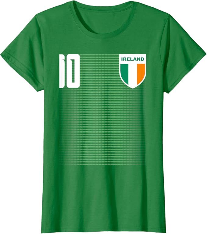 Ireland Irish Futboll Soccer Jersey Shirt Tee T-Shirt | Amazon (US)