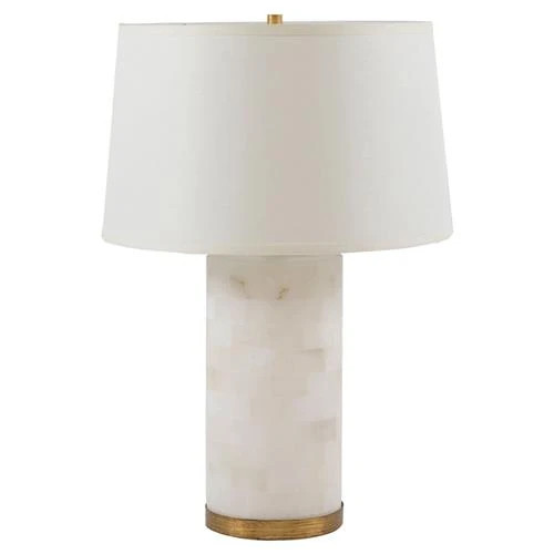 Gabby Maple Modern Classic Alabaster White Gilded Gold Table Lamp | Kathy Kuo Home