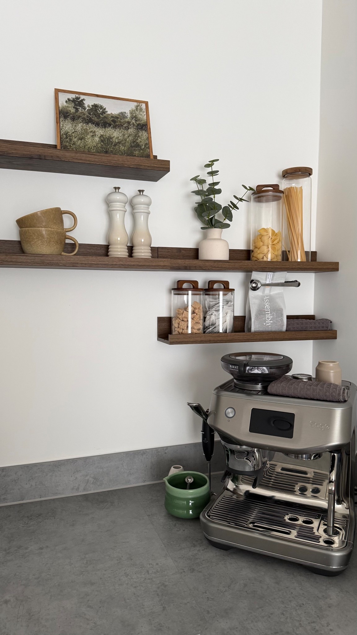 The perfect coffee corner set up

Tags: Sage Machine, Sage Barista Touch Impress, Espresso Machine, Le Cruset, Home Interior, Apartment, Shelf Styling, Shelves, Styling

#LTKstyletip #LTKuk #LTKhome