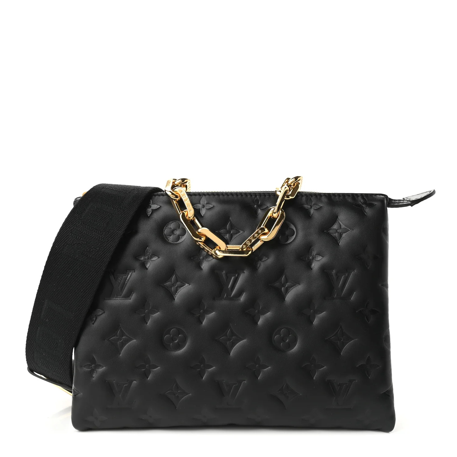 LOUIS VUITTON Lambskin Embossed Monogram Coussin PM Black | FASHIONPHILE | Fashionphile