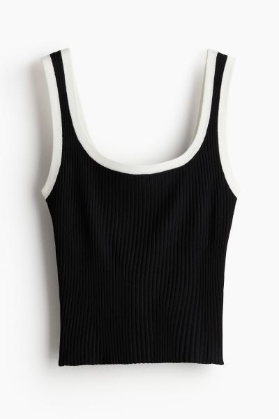 Rib-knit vest top | H&M (UK, MY, IN, SG, PH, TW, HK)