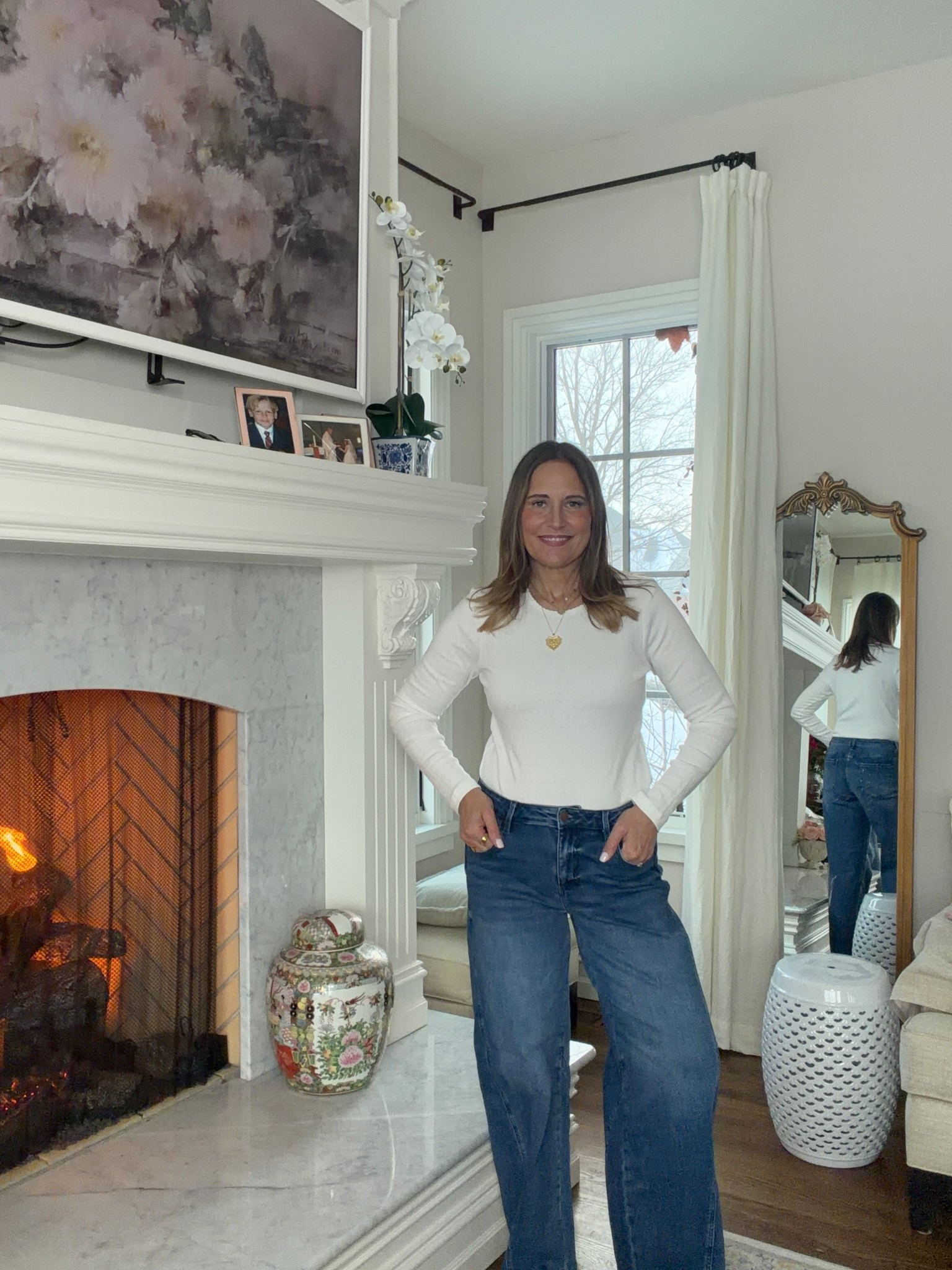 Mid rise barrel jeans  

#LTKOver40