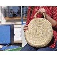 Round Straw bag, Round Basket straw, Round basket, palm tree leaves bag, boho bag, French market basket, french basket, beach bag, vegan bag | Etsy (US)