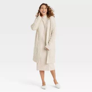 Women's Cable Knit Open-Front Cardigan - A New Day™ | Target