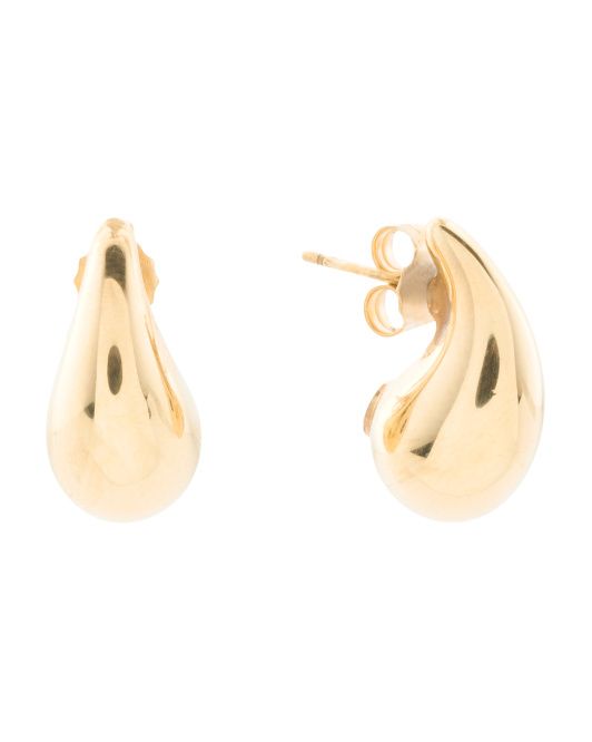 Made In Italy 18kt Gold Plated Electroform Teardrop Earrings | TJ Maxx