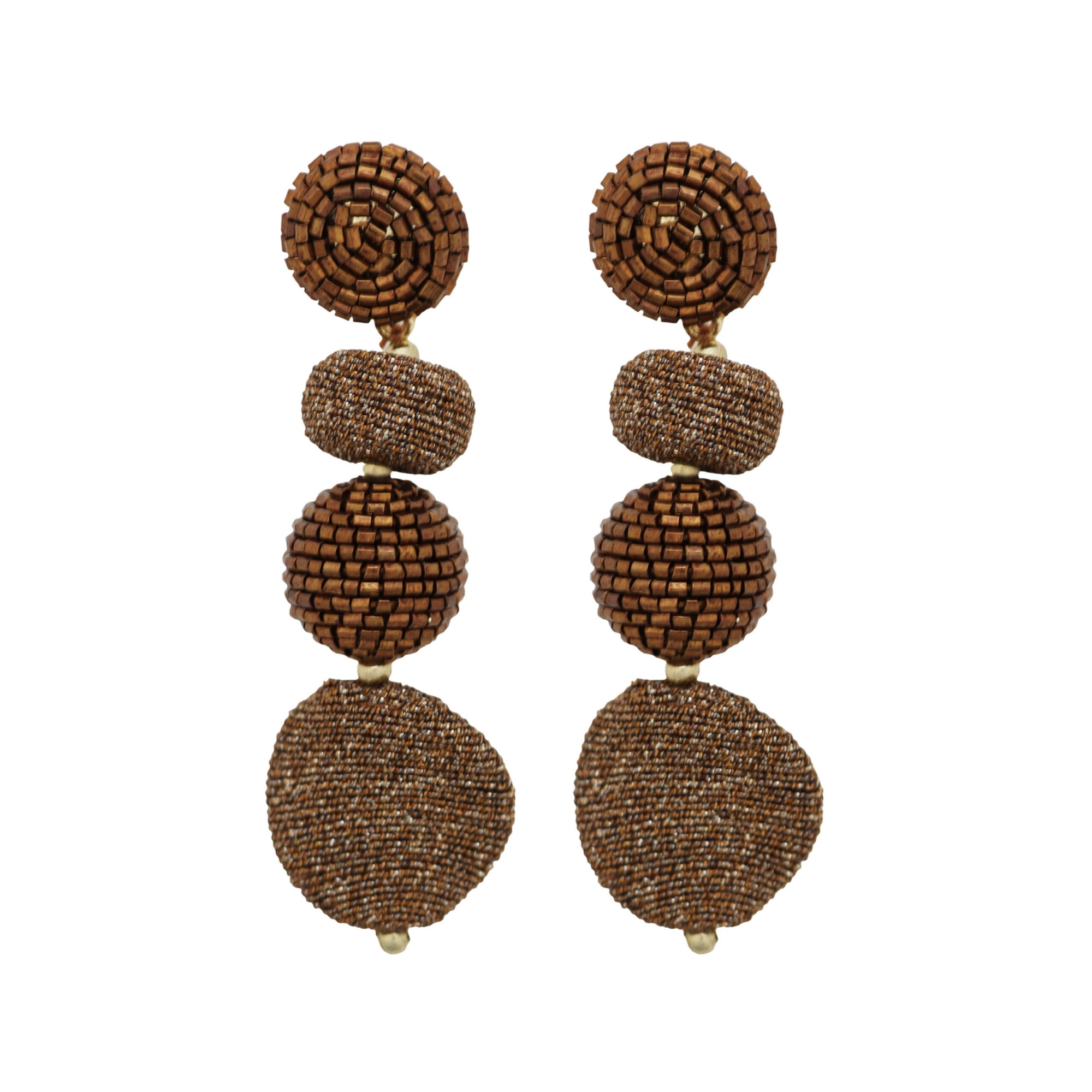 BEADED AND THREAD POST STATEMENT EARRINGS | Panacea
