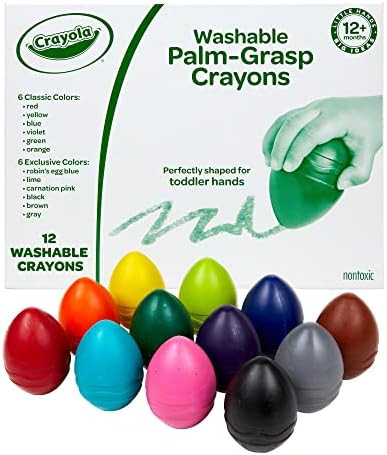 Crayola Large Egg Crayons (12ct), Essential Easter Basket Stuffers, Jumbo Washable Crayons for To... | Amazon (US)