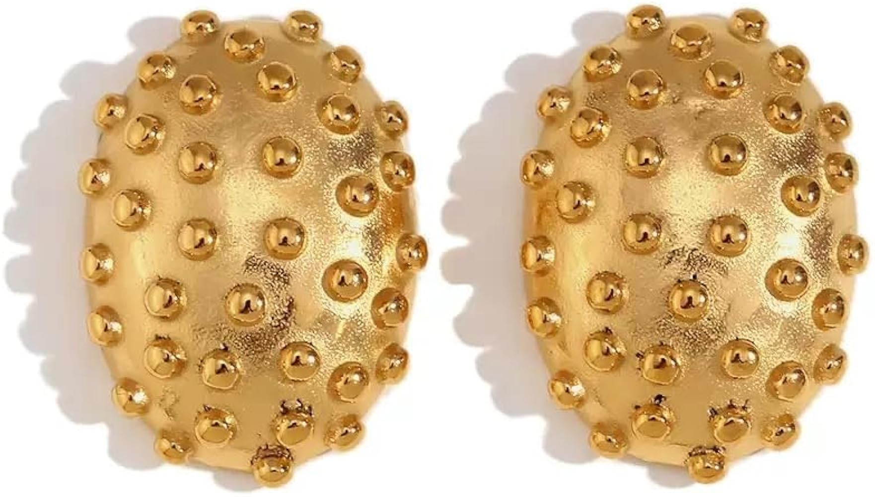 Dainty Earrings, Gold, Minimalist Metal Design, Jewelry Gift for Birthday Party | Amazon (US)