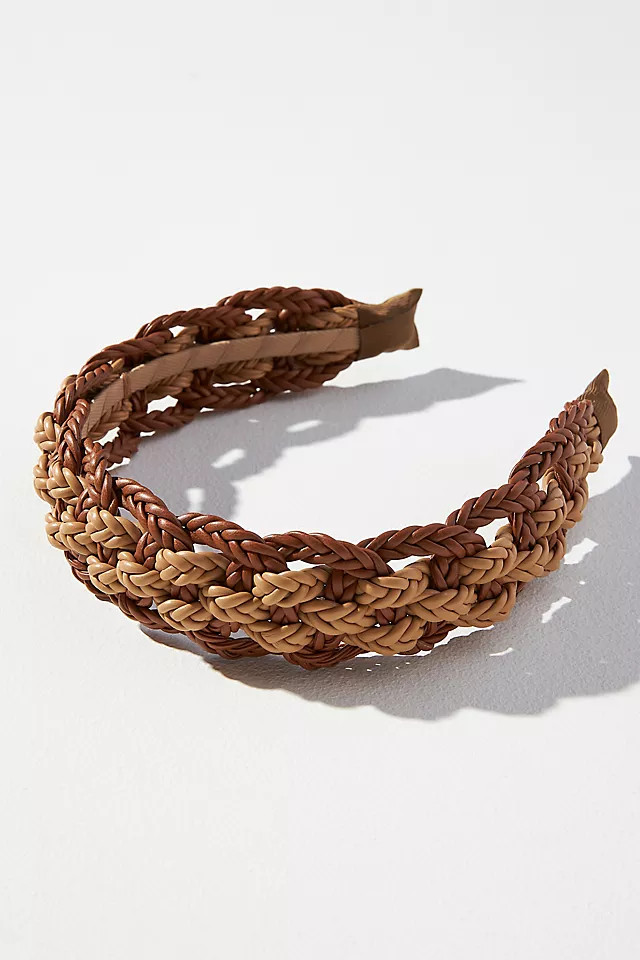 Vegan Leather Braided Headband | Anthropologie (US)
