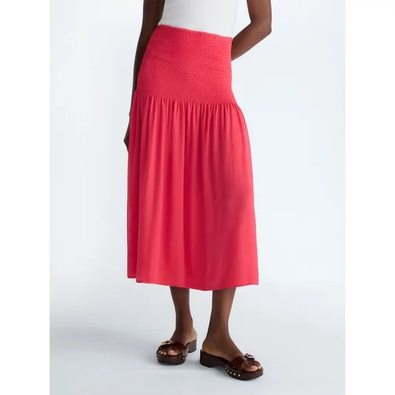 Scoop Women’s and Women’s Plus Smocked Maxi Skirt, Sizes XS-4X | Walmart (US)