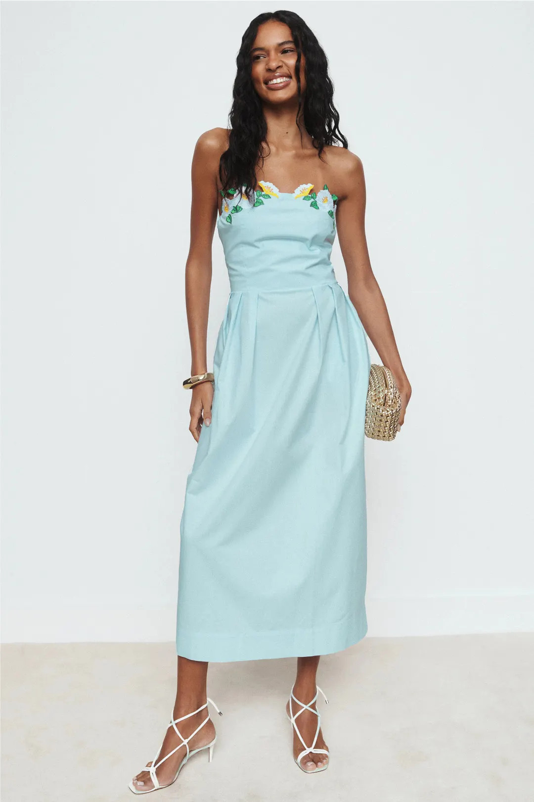 Lorr Strapless Embroidered Floral Dress | Rent the Runway
