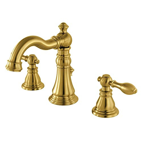 Fauceture FSC1973ACL American Classic Widespread Bathroom Faucet with Brass Pop-Up, Brushed Brass | Amazon (US)