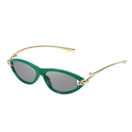 DreamCalf Trendy Cat Eye Women's Sunglasses with Gold Accents, Vintage Cateye Sun Glasses for Daily & Vacation Wear | Amazon (US)