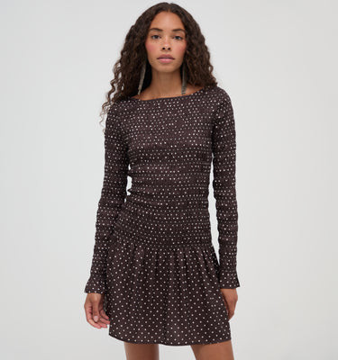 The Dalia Mini Nap Dress - Duke Dot Chocolate Duke Dot Chocolate / M | Hill House Home US
