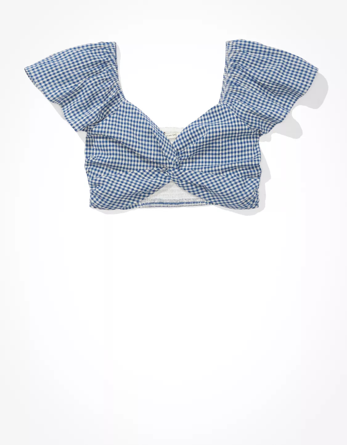 AE Super Cropped Twist-Front Blouse | American Eagle Outfitters (US & CA)