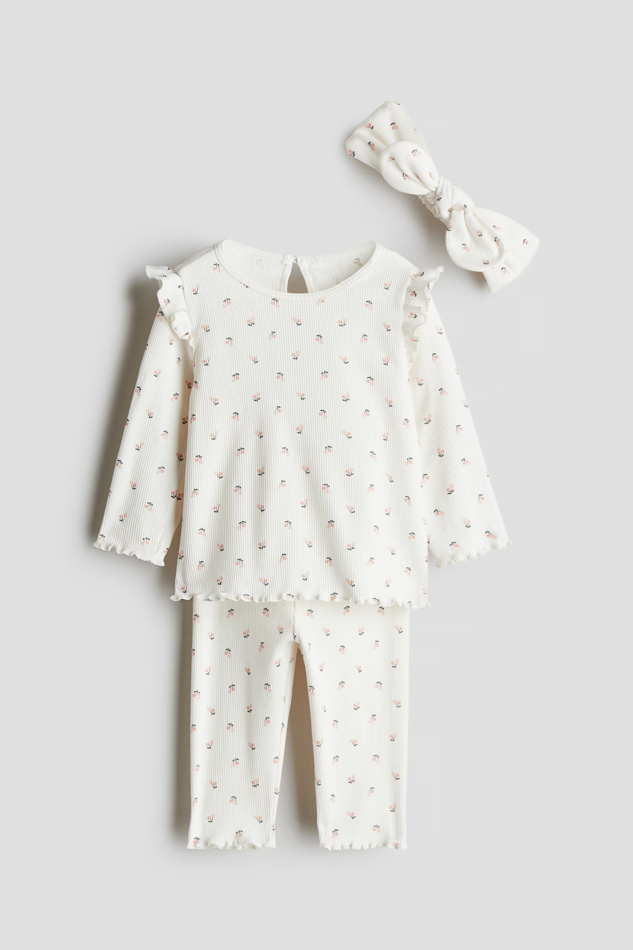 3-piece Ribbed Cotton Set | H&M (US + CA)