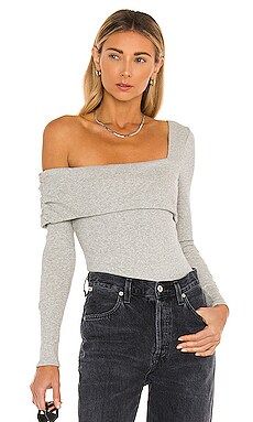 Lovers + Friends Florence Bodysuit in Heather Grey from Revolve.com | Revolve Clothing (Global)