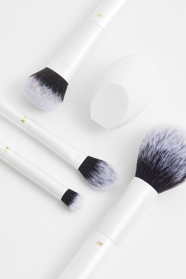 5-pack eye and face make-up brushes - White - Beauty all | H&M GB | H&M (UK, MY, IN, SG, PH, TW, HK)