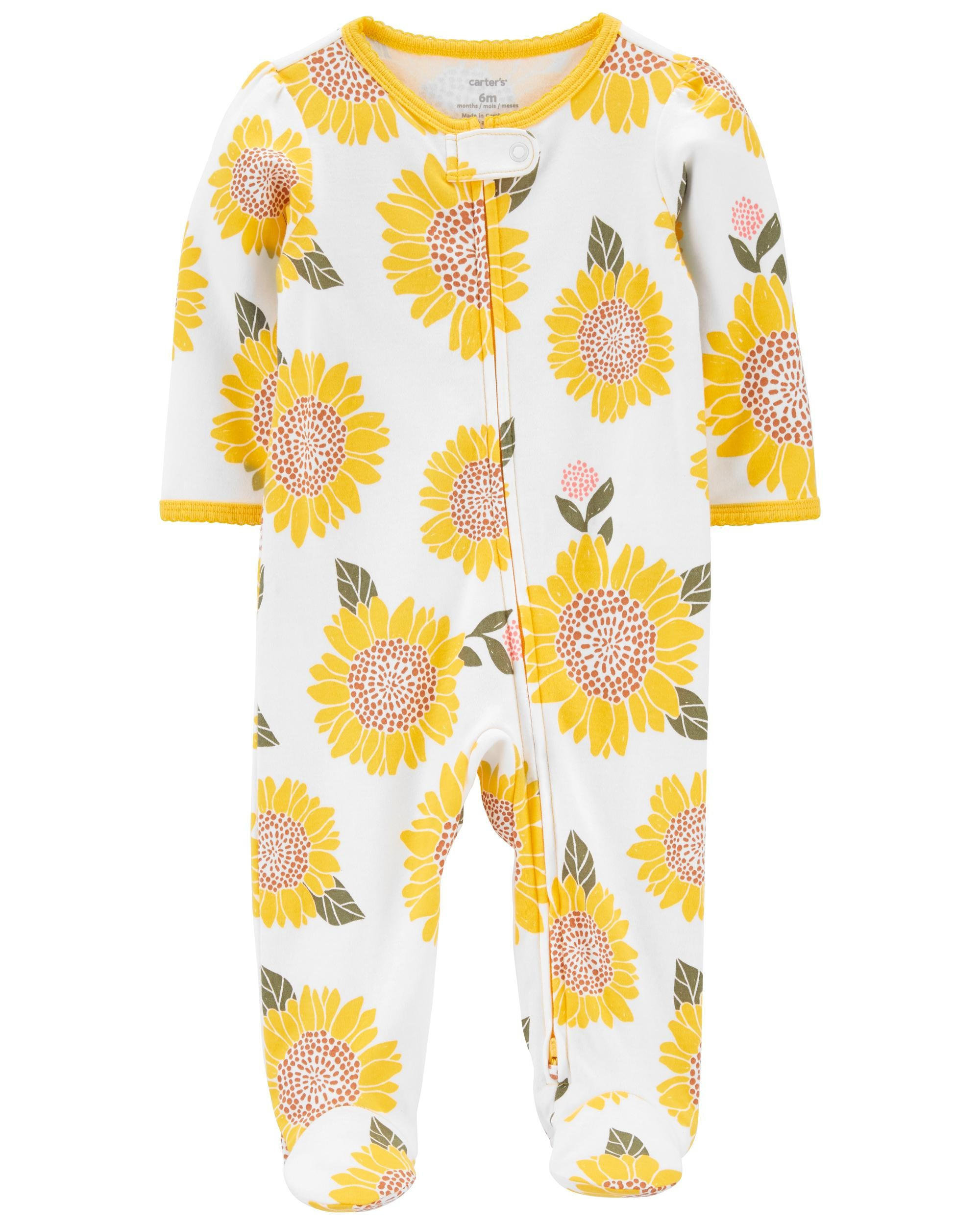 Sunflower 2-Way Zip Footie Sleep & Play | Carter's