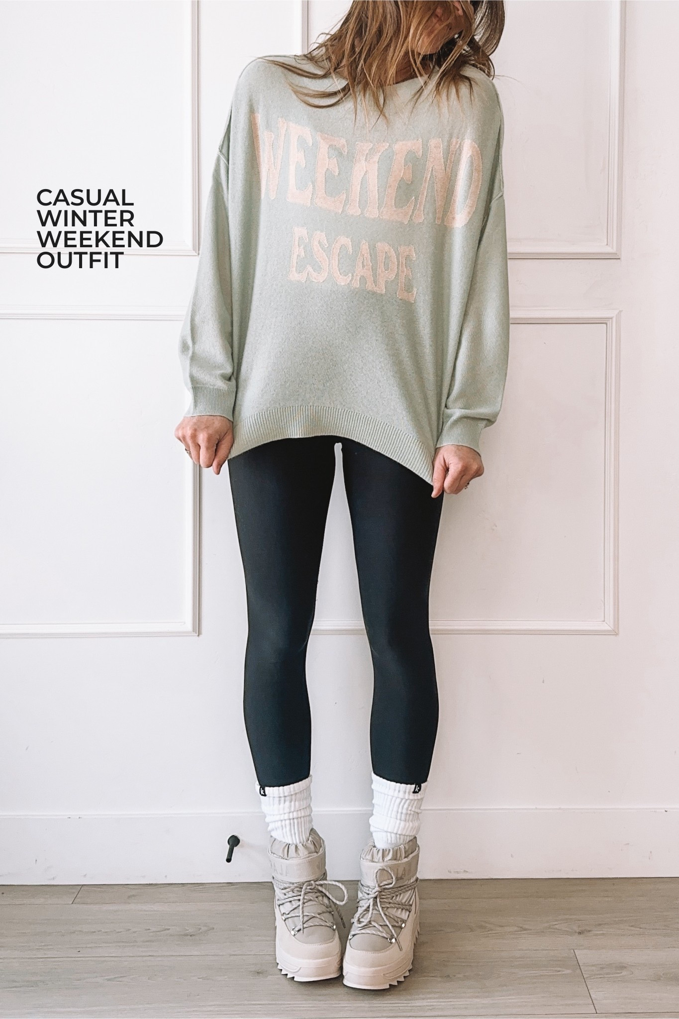 Cozy winter weekend outfit 🤍 Linked the sweater, leggings, boots & socks

#LTKGiftGuide #LTKgrwm #LTKootd