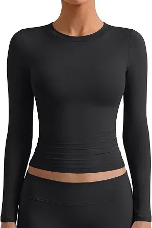 Trendy Queen Long Sleeve Shirts for Women Underscrub Trendy Tops | Amazon (US)