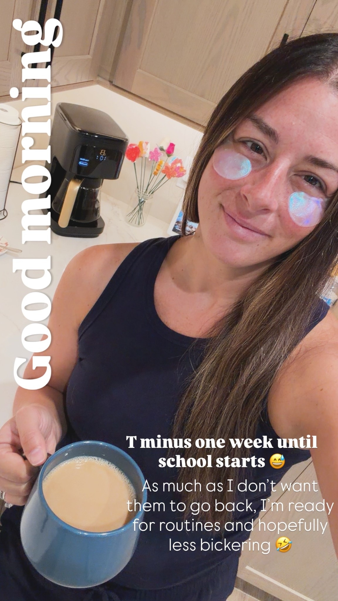 Good morning  T minus one week until school starts 😅 As much as I don’t want them to go back, I’m ready for routines and hopefully less bickering 🤣
