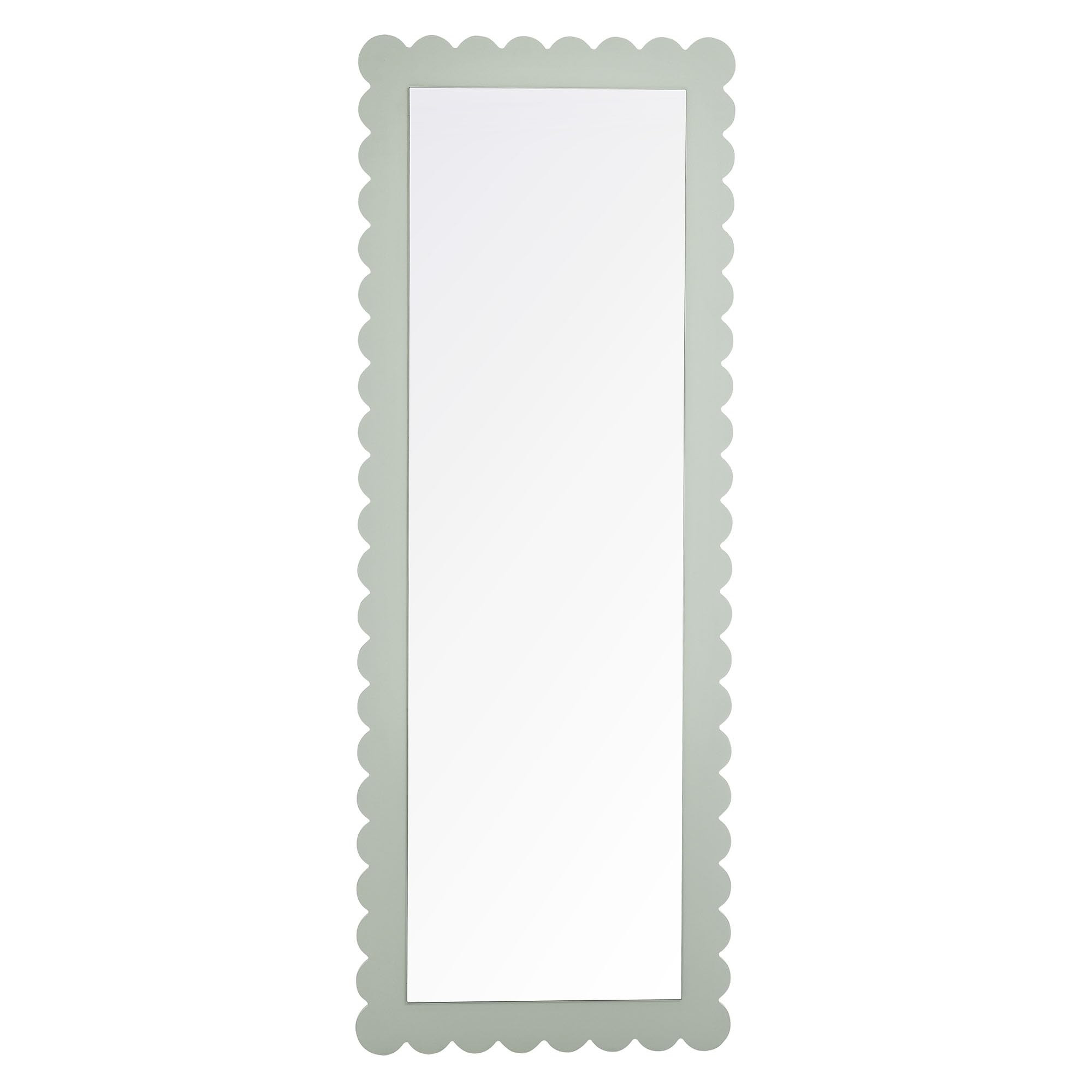 Modway Emmeline Scalloped Full-Length Mirror in Sage | Amazon (US)