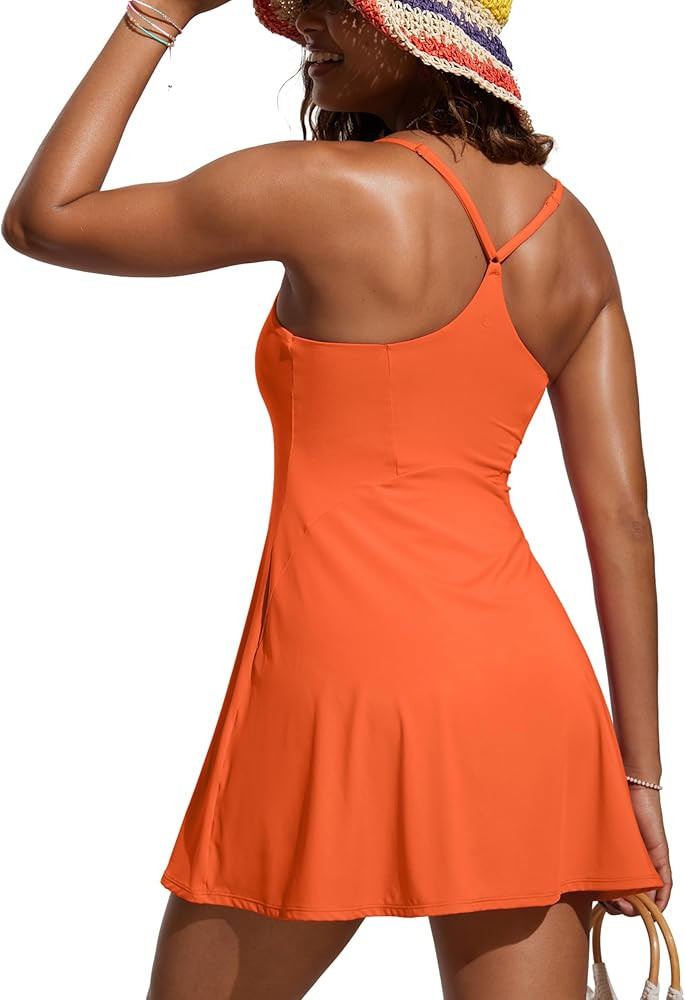 CRZ YOGA Womens One Piece Swimsuits Modest Swim Dress Tummy Control Adjustable Y-Back Straps Athl... | Amazon (US)