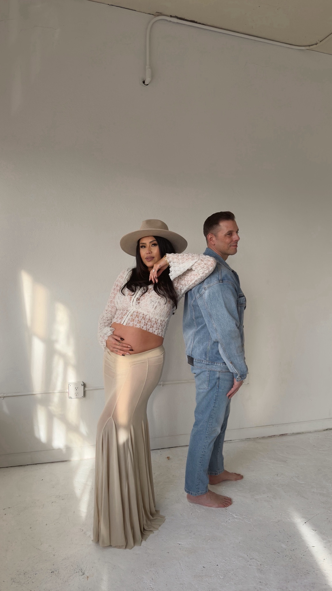 Maternity shoot outfit - I got my regular size. Skirt and top is definitely see through. I wore nude thong and white lace bralette with silicone nipple pasties 

#34weeks #maternityshoot 

#LTKhome #LTKbump #LTKHoliday