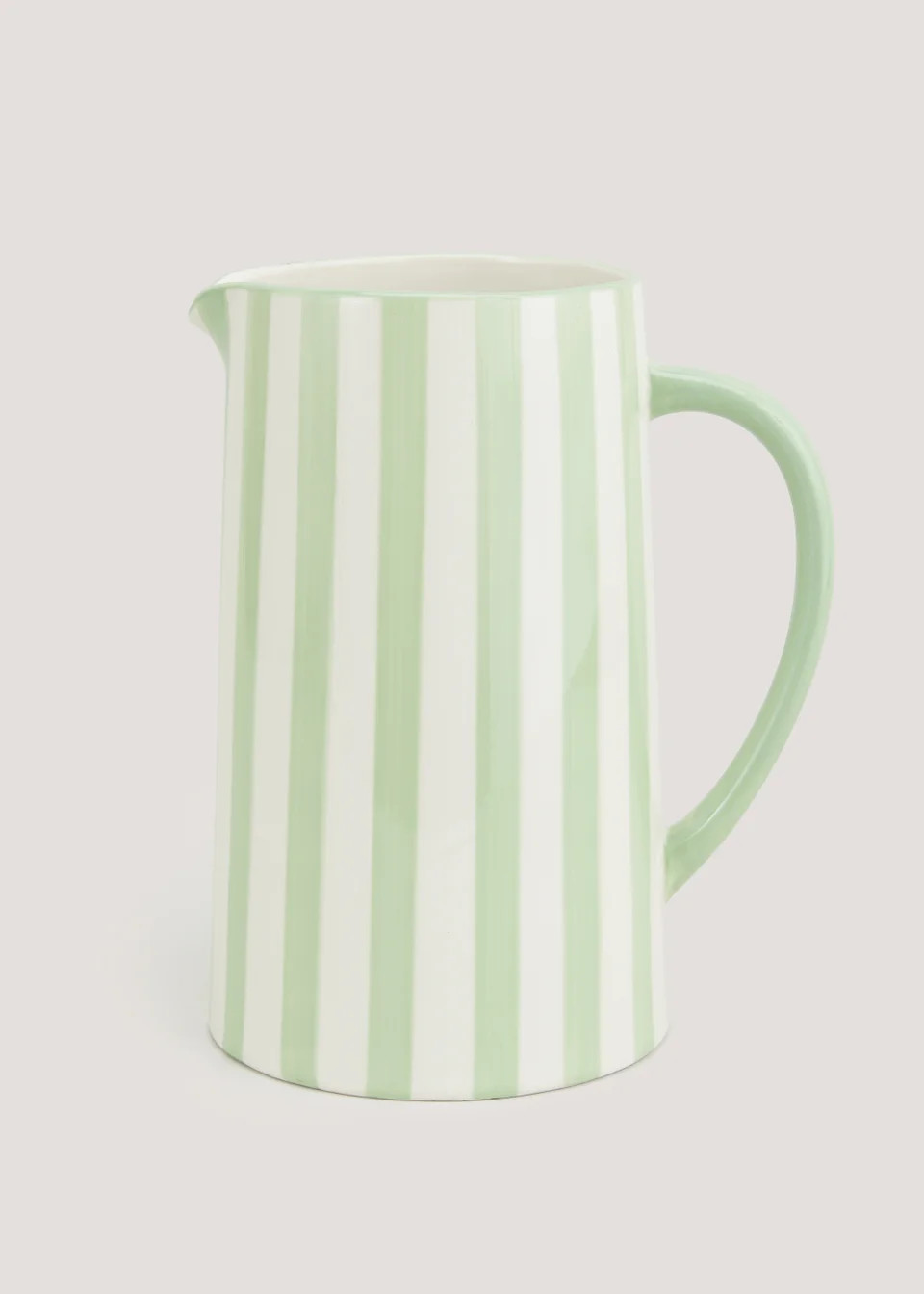 Cream & Green Stripe Jug (21cm x 10.5cm) | Matalan (UK)