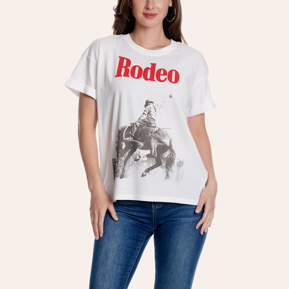 GIRL DANGEROUS WOMEN'S VINTAGE WHITE RODEO GRAPHIC T-SHIRT | Cavender's